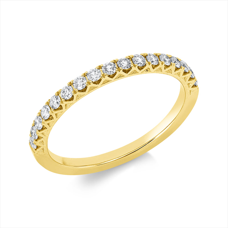 Ring    aus 750/-18 Karat Gelbgold mit 17 Diamanten 0