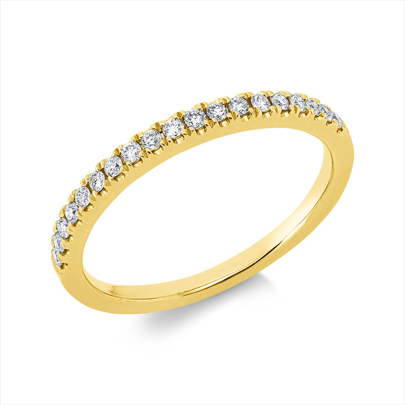 Ring    aus 750/-18 Karat Gelbgold mit 19 Diamanten 0