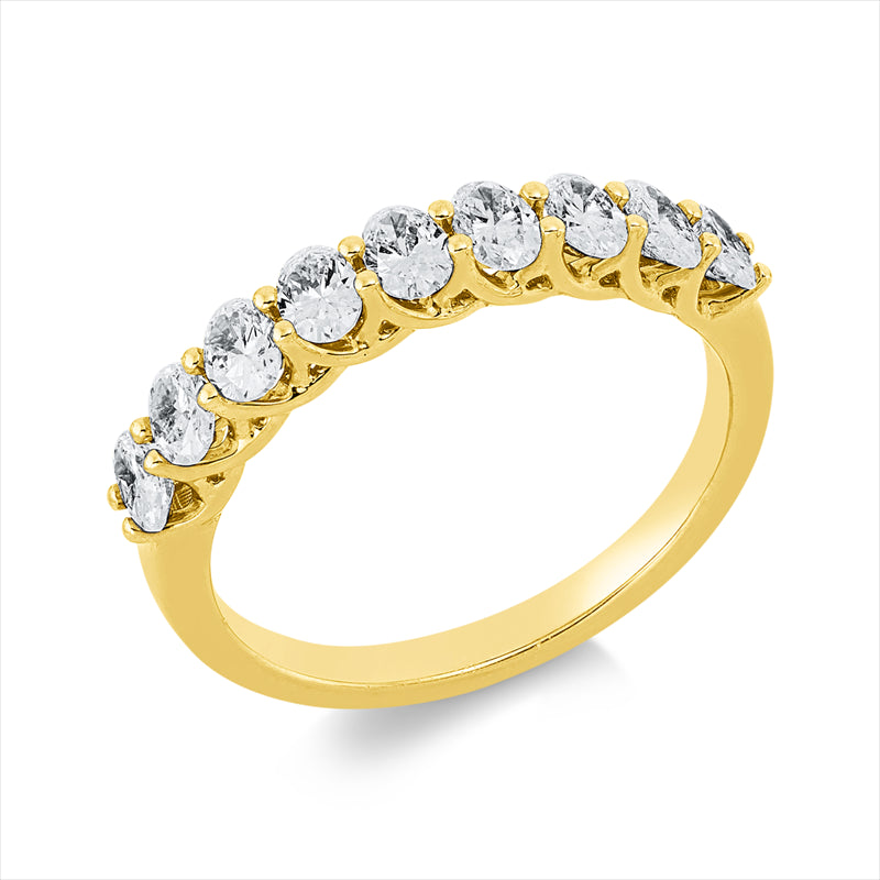 Ring    aus 750/-18 Karat Gelbgold mit 9 Diamanten 0