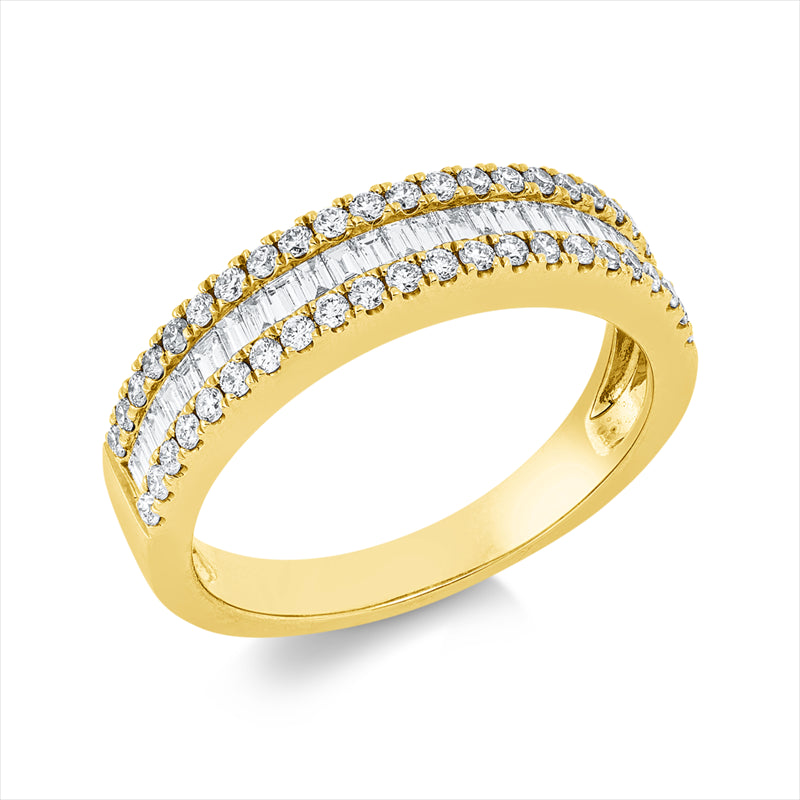 Ring    aus 750/-18 Karat Gelbgold mit 72 Diamanten 0
