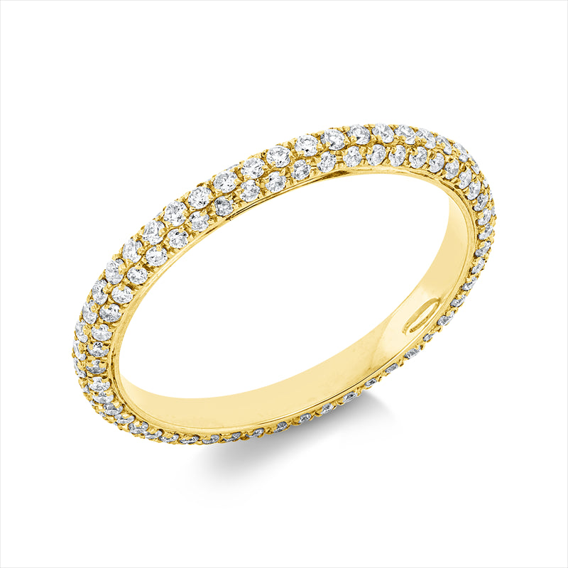 Ring    aus 750/-18 Karat Gelbgold mit 147 Diamanten 0