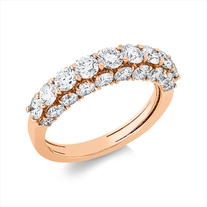 Ring    aus 750/-18 Karat Rotgold mit 29 Diamanten 2