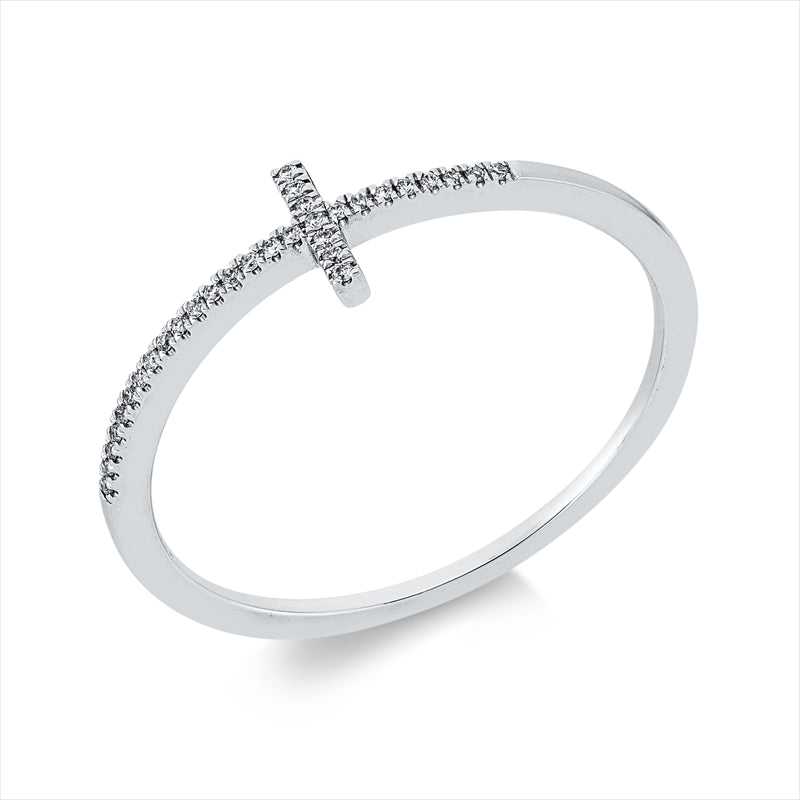 Ring    aus 750/-18 Karat Weißgold mit 31 Diamanten 0
