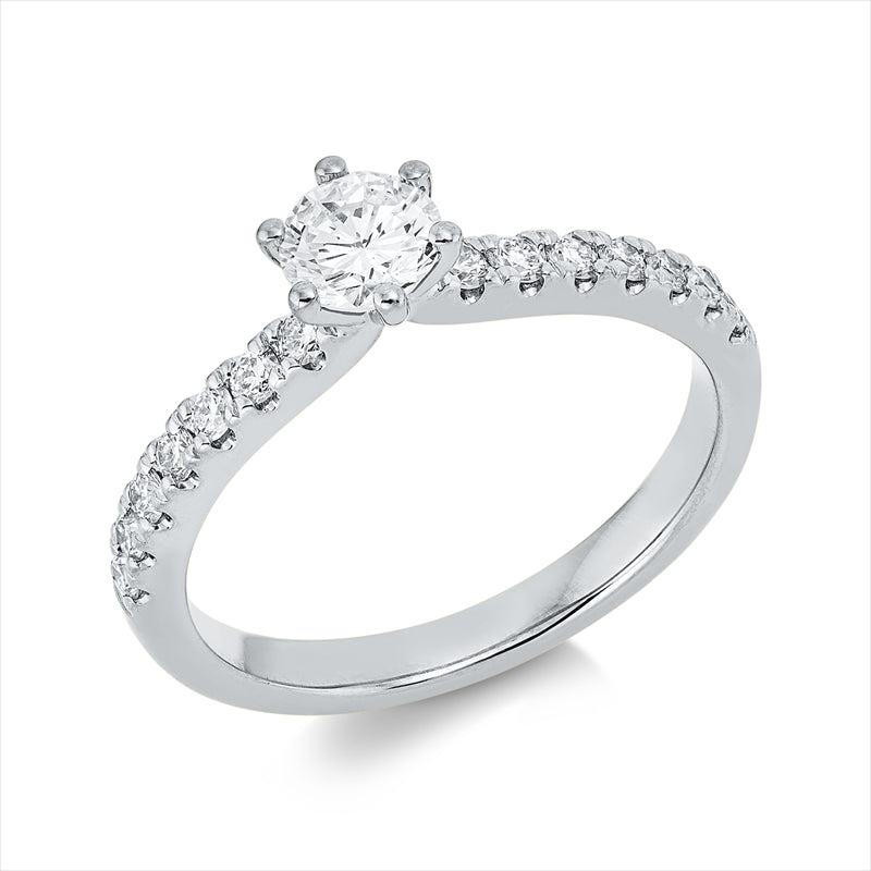 Ring    aus 750/-18 Karat Weißgold mit 15 Diamanten 0