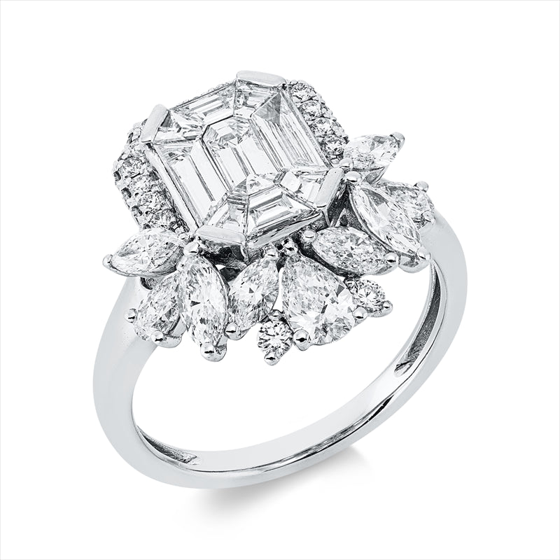 Ring    aus 750/-18 Karat Weißgold mit 52 Diamanten 2