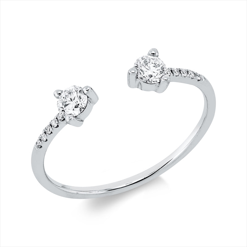 Ring    aus 750/-18 Karat Weißgold mit 12 Diamanten 0