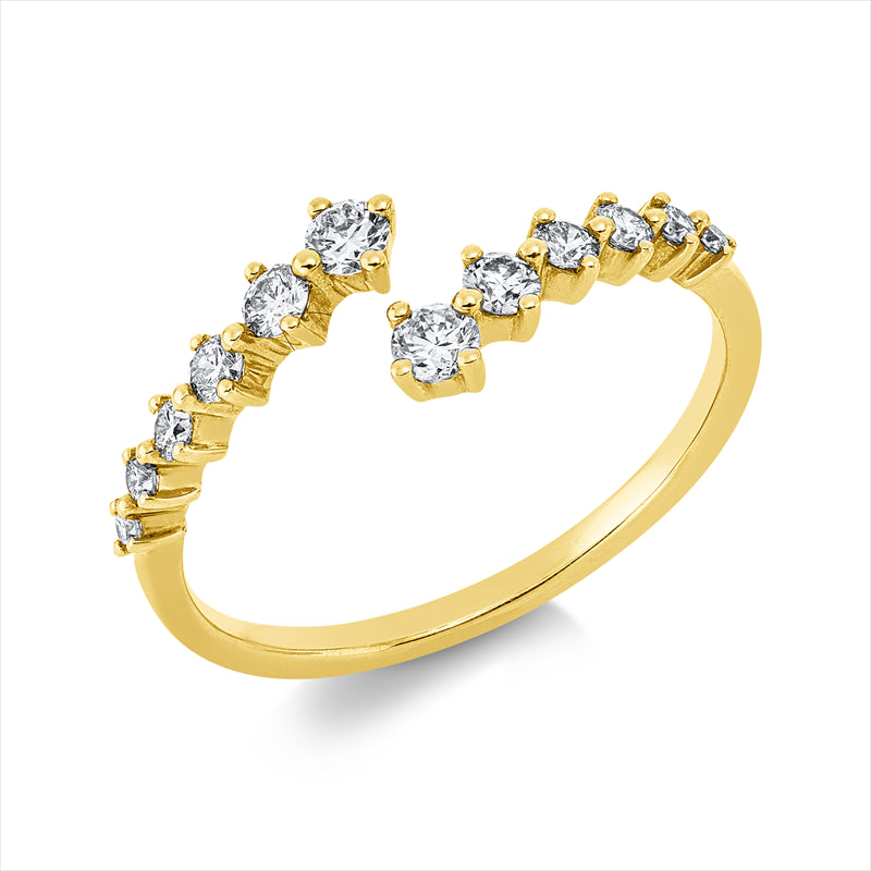 Ring    aus 585/-14 Karat Gelbgold mit 12 Diamanten 0