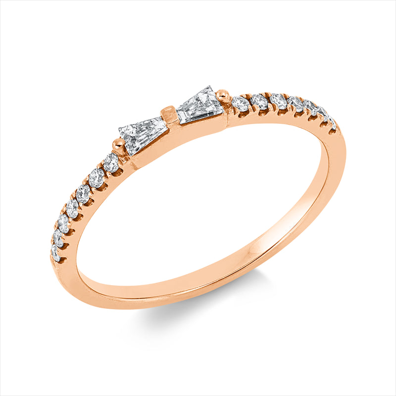 Ring    aus 750/-18 Karat Rotgold mit 16 Diamanten 0