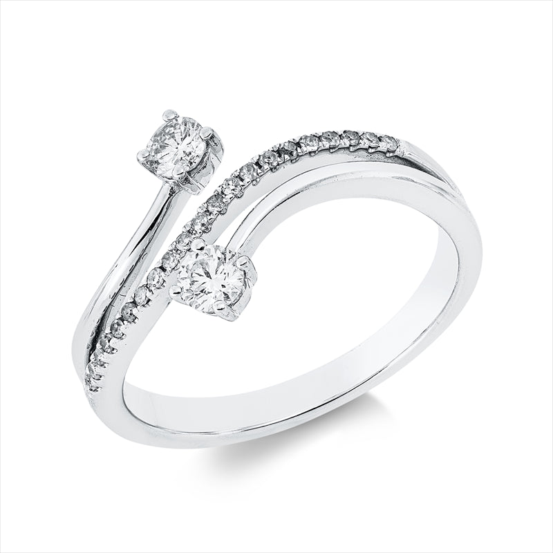 Ring    aus 750/-18 Karat Weißgold mit 23 Diamanten 0