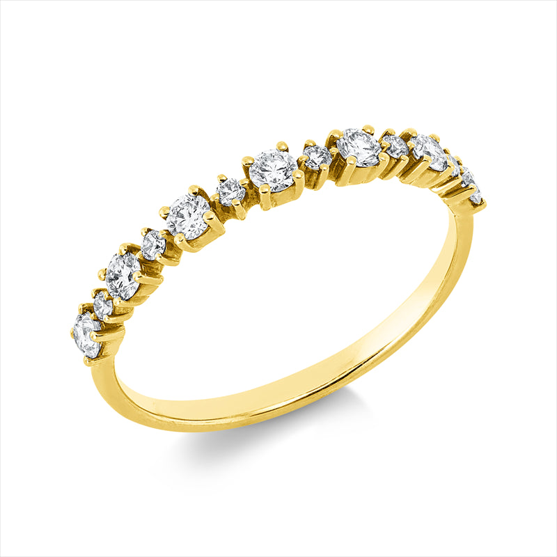 Ring    aus 750/-18 Karat Gelbgold mit 13 Diamanten 0