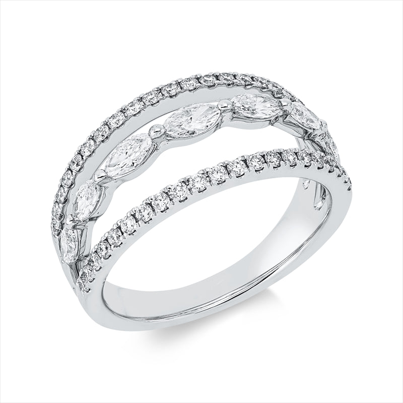 Ring    aus 750/-18 Karat Weißgold mit 49 Diamanten 0