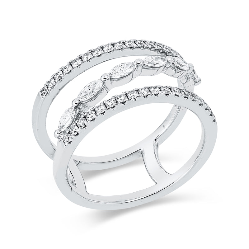 Ring    aus 750/-18 Karat Weißgold mit 42 Diamanten 0