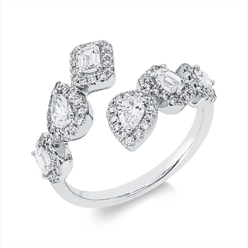 Ring    aus 750/-18 Karat Weißgold mit 87 Diamanten 1