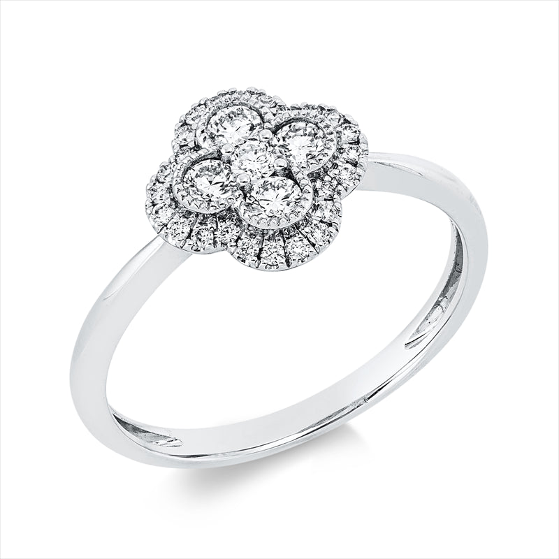 Ring    aus 750/-18 Karat Weißgold mit 29 Diamanten 0