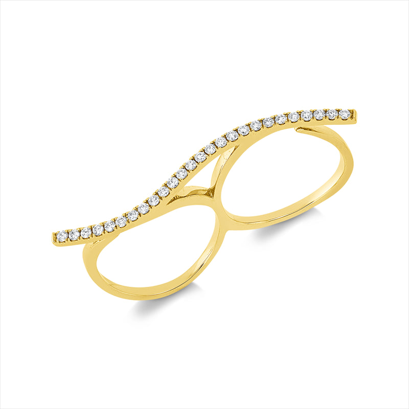 Ring    aus 750/-18 Karat Gelbgold mit 26 Diamanten 0