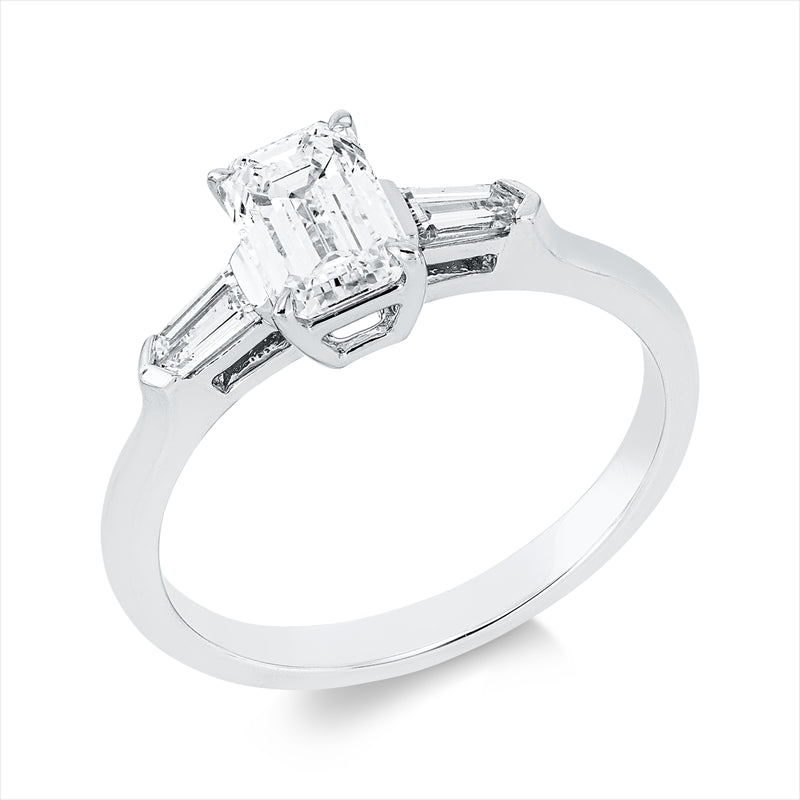 Ring    aus 750/-18 Karat Weißgold mit 3 Diamanten 1