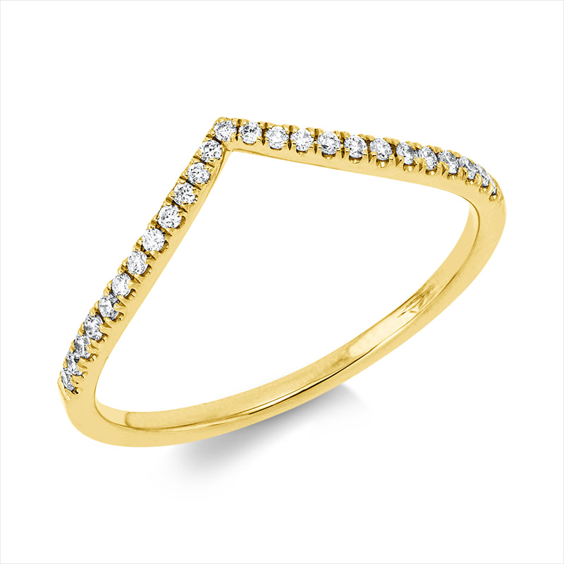 Ring    aus 750/-18 Karat Gelbgold mit 25 Diamanten 0