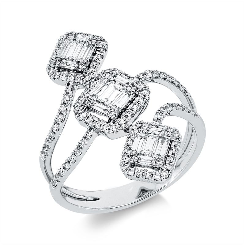 Ring    aus 750/-18 Karat Weißgold mit 119 Diamanten 0