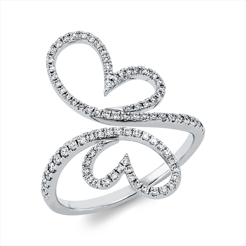 Ring    aus 750/-18 Karat Weißgold mit 87 Diamanten 0