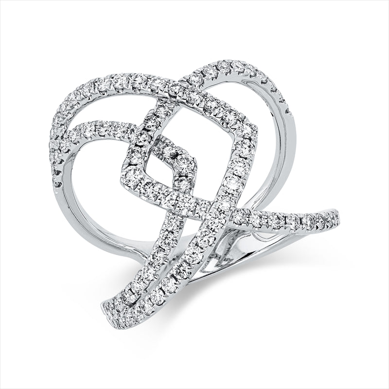 Ring    aus 750/-18 Karat Weißgold mit 83 Diamanten 0