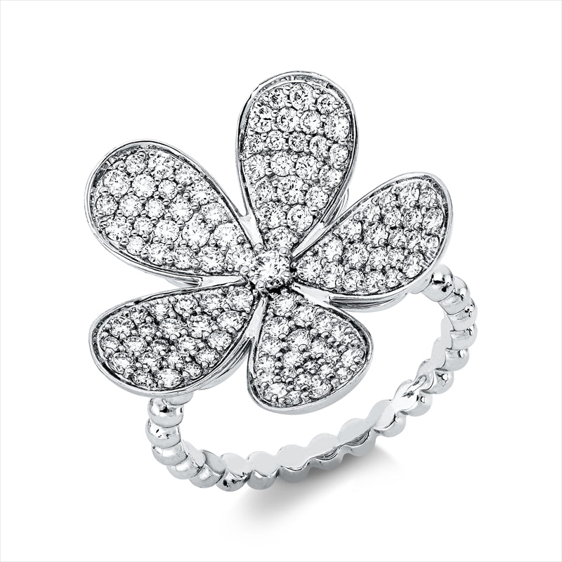 Ring    aus 750/-18 Karat Weißgold mit 111 Diamanten 1