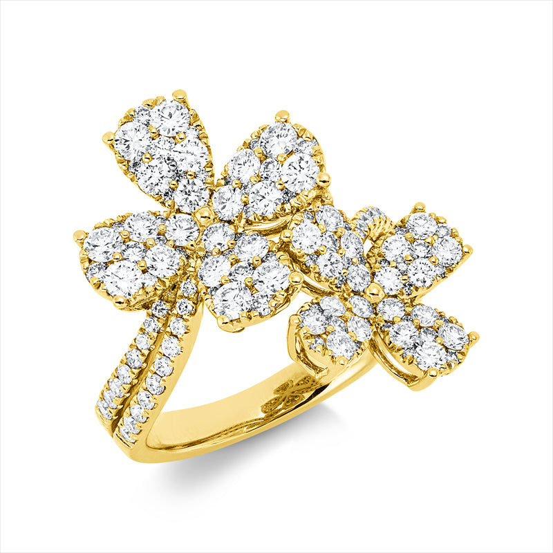 Ring    aus 750/-18 Karat Gelbgold mit 133 Diamanten 1
