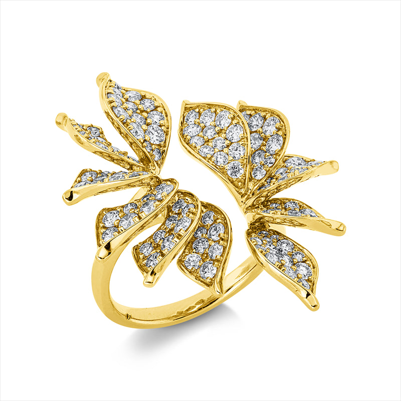 Ring    aus 750/-18 Karat Gelbgold mit 116 Diamanten 2