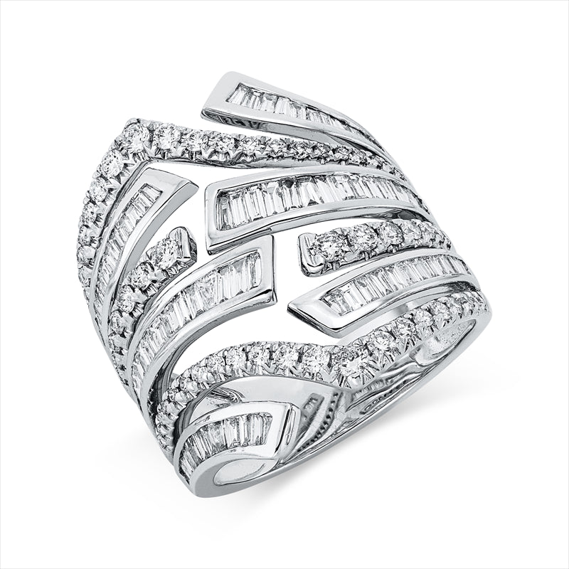 Ring    aus 750/-18 Karat Weißgold mit 140 Diamanten 2
