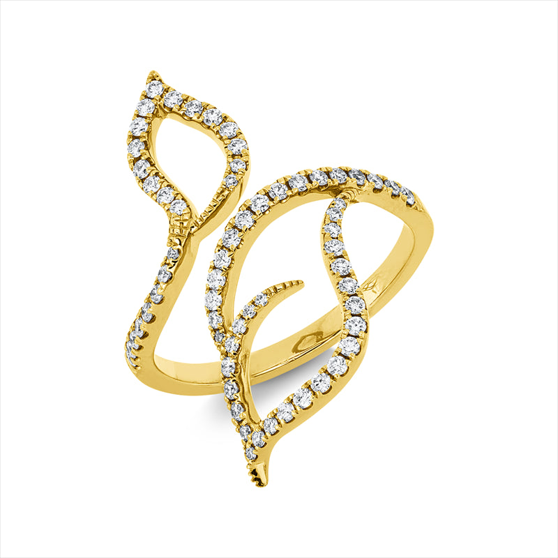 Ring    aus 750/-18 Karat Gelbgold mit 63 Diamanten 0