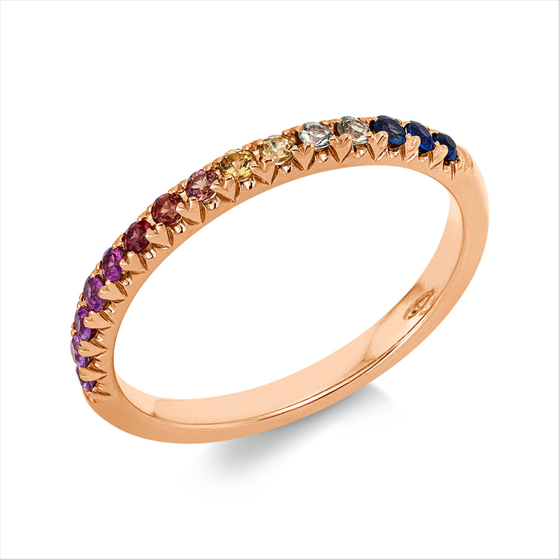 Ring mit Saphir  aus 750/-18 Karat Rotgold  