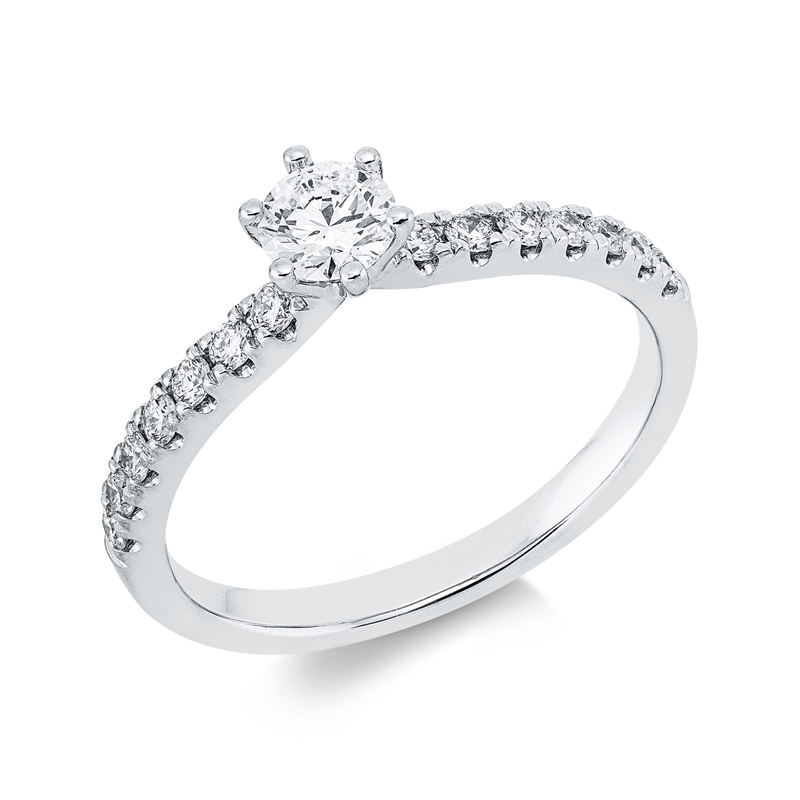 Ring    aus 750/-18 Karat Weißgold mit 15 Diamanten 0