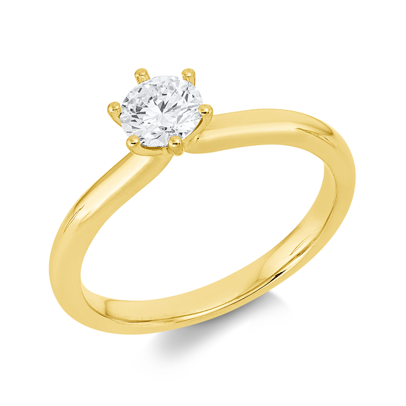 Ring    aus 750/-18 Karat Gelbgold mit 1 Diamant 0