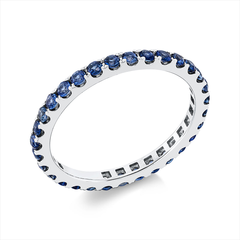 Ring mit Saphir  aus 750/-18 Karat Weißgold  