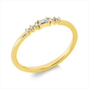 Ring    aus 750/-18 Karat Gelbgold mit 7 Diamanten 0