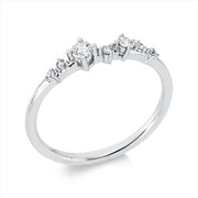 Ring    aus 750/-18 Karat Weißgold mit 7 Diamanten 0