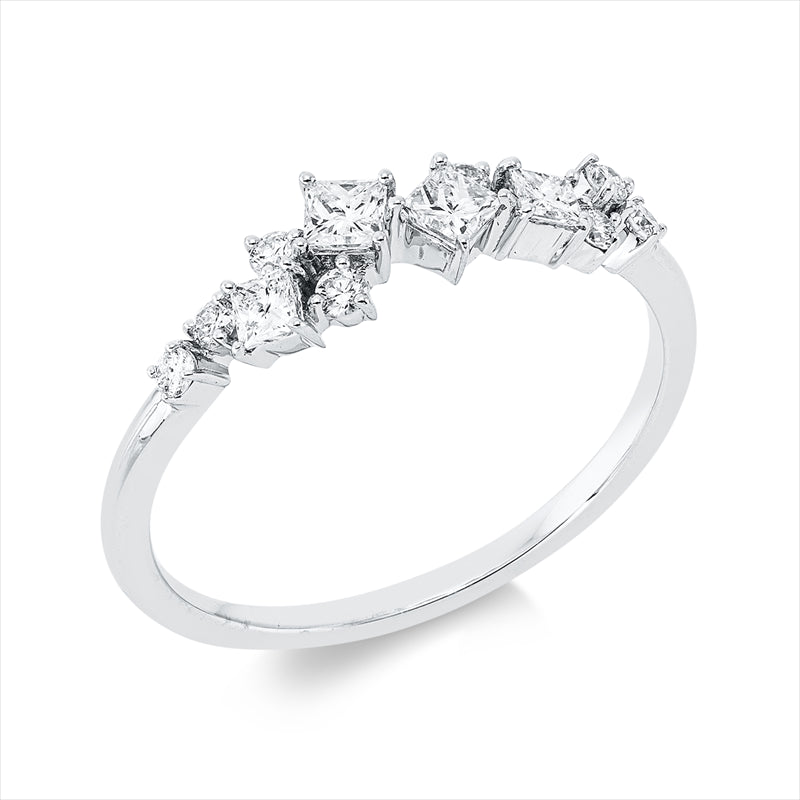 Ring    aus 750/-18 Karat Weißgold mit 12 Diamanten 0