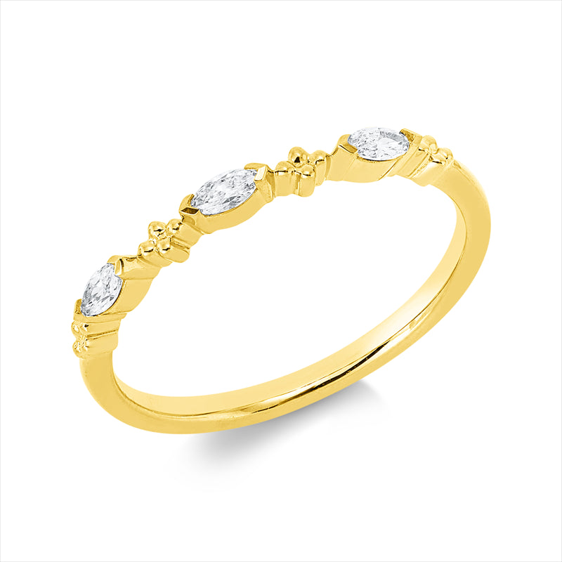 Ring    aus 750/-18 Karat Gelbgold mit 3 Diamanten 0