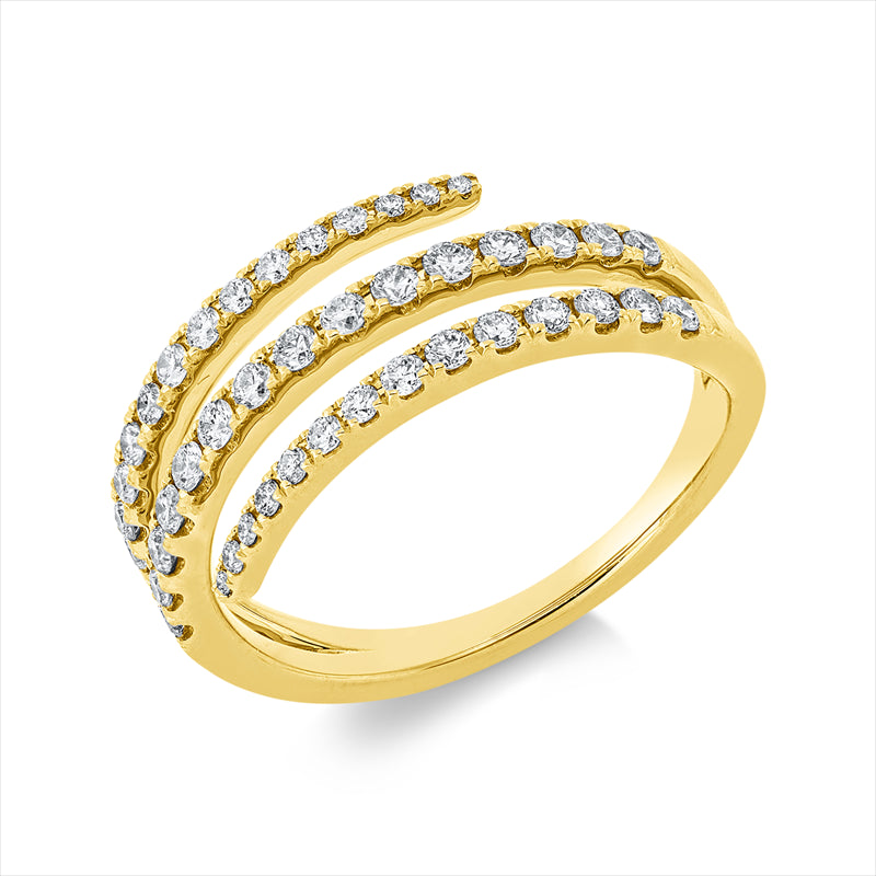 Ring    aus 750/-18 Karat Gelbgold mit 43 Diamanten 0