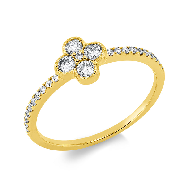 Ring    aus 750/-18 Karat Gelbgold mit 25 Diamanten 0