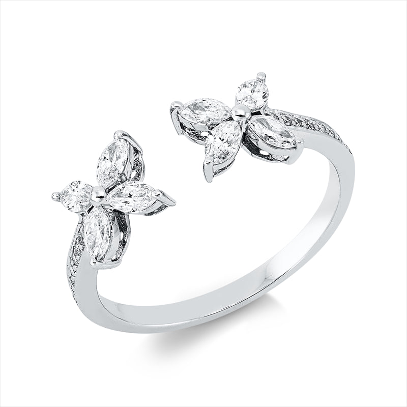 Ring    aus 750/-18 Karat Weißgold mit 24 Diamanten 0