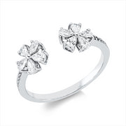 Ring    aus 750/-18 Karat Weißgold mit 22 Diamanten 0