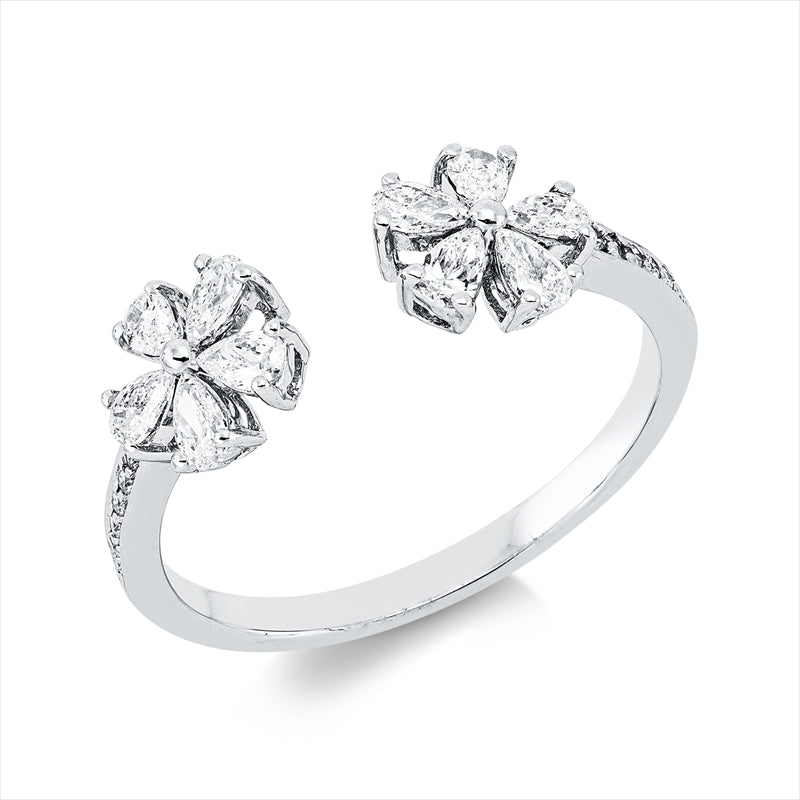 Ring    aus 750/-18 Karat Weißgold mit 22 Diamanten 0