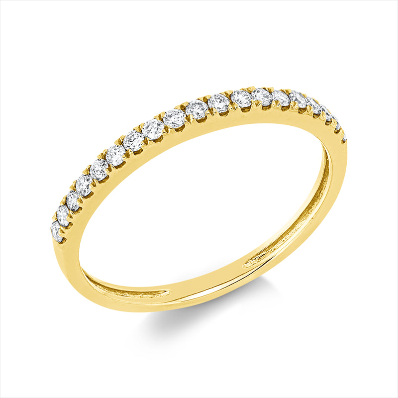 Ring    aus 750/-18 Karat Gelbgold mit 19 Diamanten 0