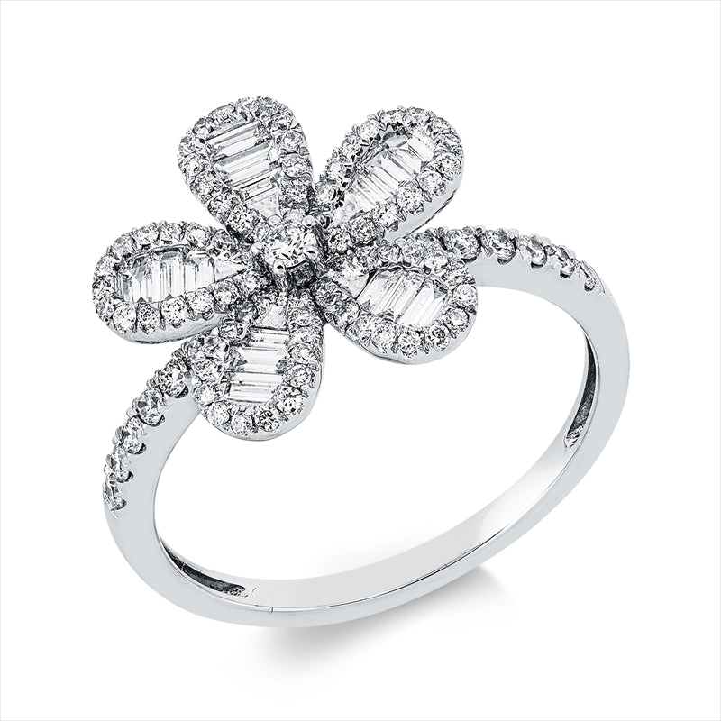 Ring    aus 750/-18 Karat Weißgold mit 105 Diamanten 0