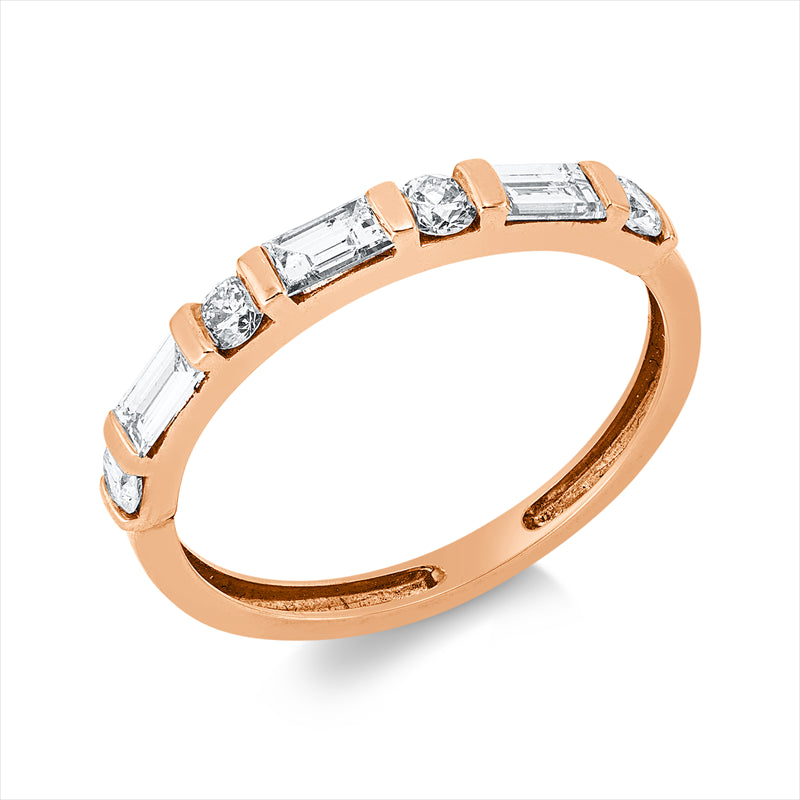 Ring    aus 750/-18 Karat Rotgold mit 7 Diamanten 0
