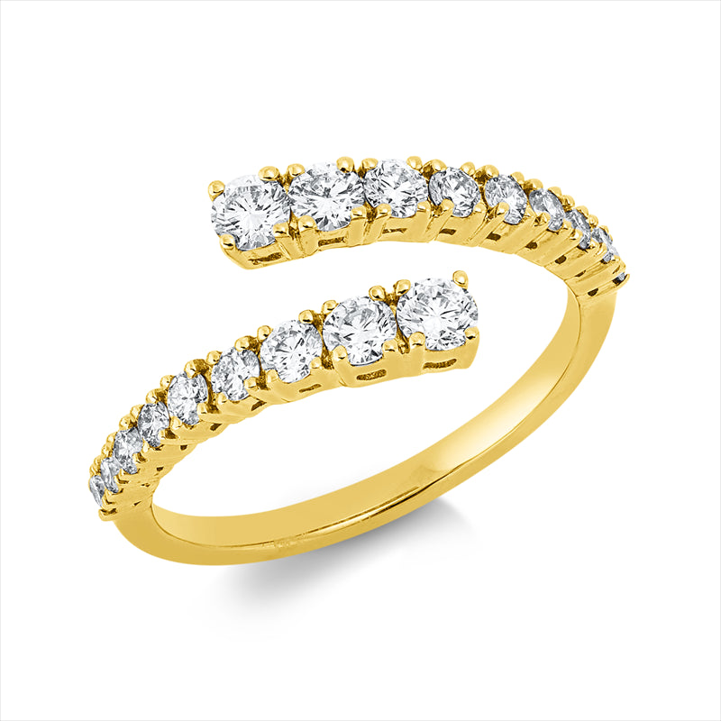 Ring    aus 750/-18 Karat Gelbgold mit 18 Diamanten 0