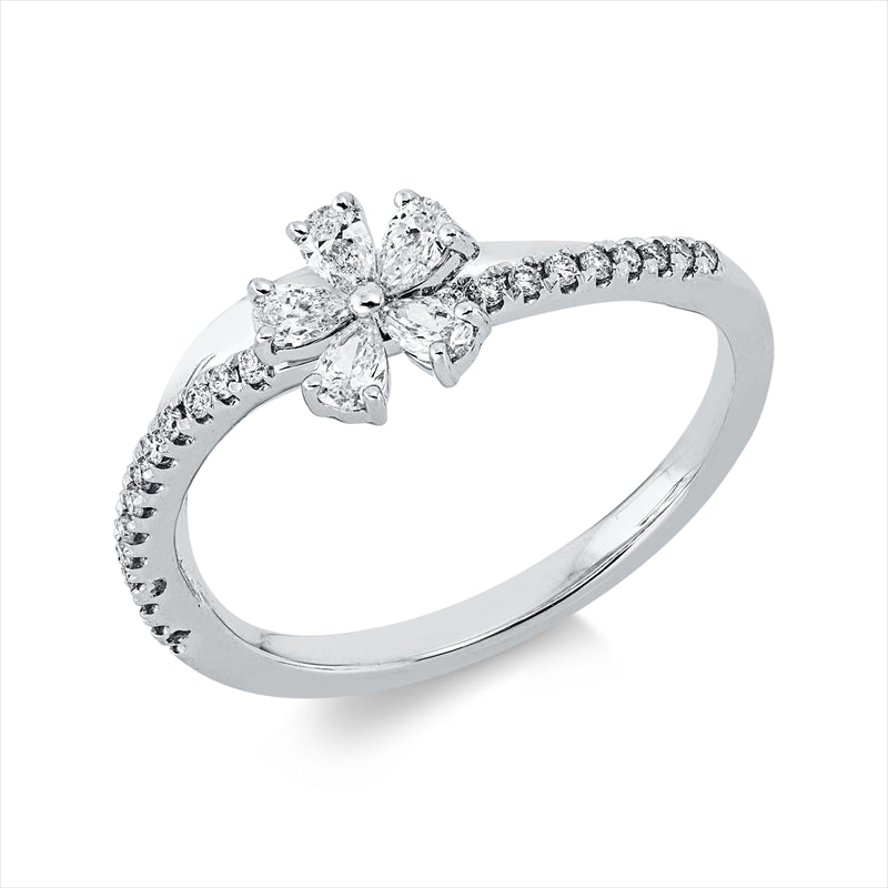 Ring    aus 750/-18 Karat Weißgold mit 27 Diamanten 0