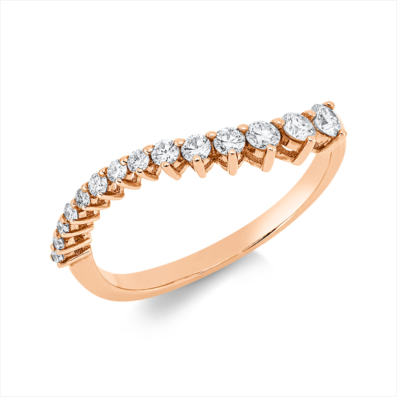 Ring    aus 750/-18 Karat Rotgold mit 14 Diamanten 0