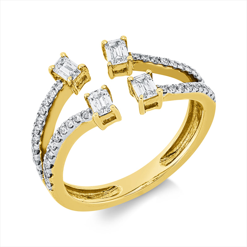 Ring    aus 750/-18 Karat Gelbgold mit 42 Diamanten 0