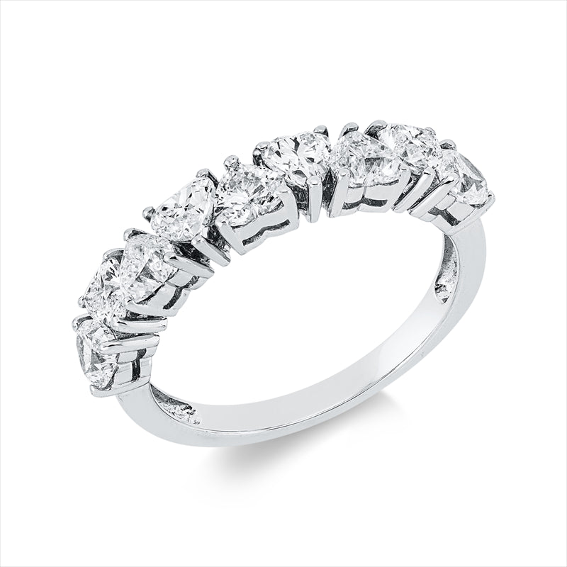 Ring    aus 750/-18 Karat Weißgold mit 9 Diamanten 1